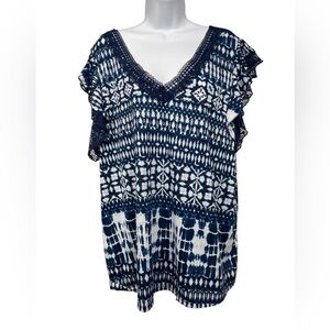 Bobbie Brooks lace-edged tee size 3X
